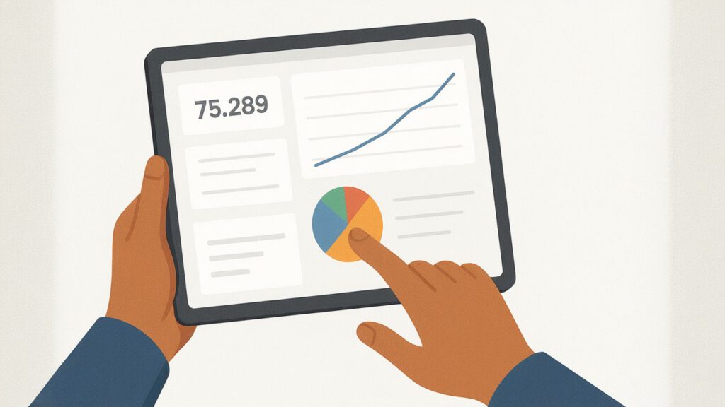 "Interactive Dashboard Features" User interacting with an effective and good dashboard, using filters and drill-downs.